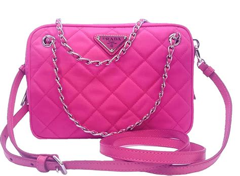 prada quilted tessuto nylon bag pink|Prada tessuto nylon backpack.